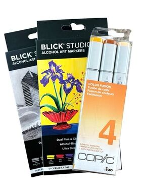 Blick Studio & Copic Alcohol Art Markers Sets- New and Unused